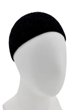 Gebedsmuts 'Velvet Subtle' Zwart
